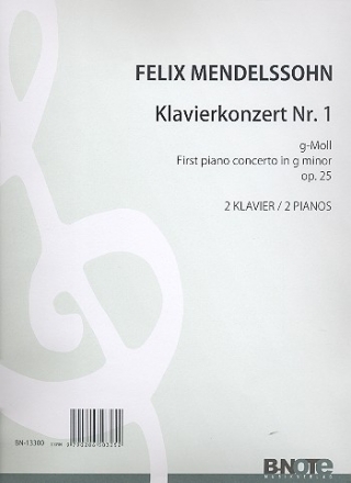 Konzert g-Moll Nr.1 op.25 fr Klavier und Orchester fr 2 Klaviere Klavierauszug