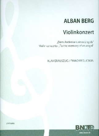 Konzert Dem Andenken eines Engels fr Violine und Orchester Klavierauszug