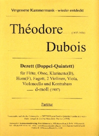 Doppel-Quintett d-Moll f�r Fl�te, Oboe, Klarinette, Horn, Fagott und 5 Streicher Partitur und Stimmen