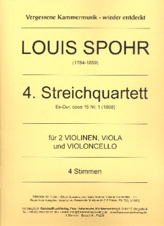 Streichquartett Es-Dur Nr.4 op.15,1  Stimmen