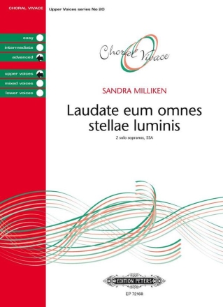 Laudate omnes stellae for 2 solo sopranos and SSA choir choral score