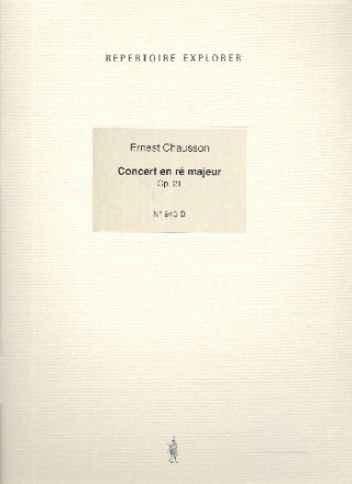 Concert en r majeur op.21 pour violon, piano et quatuor  cordes parties instruments  cordes