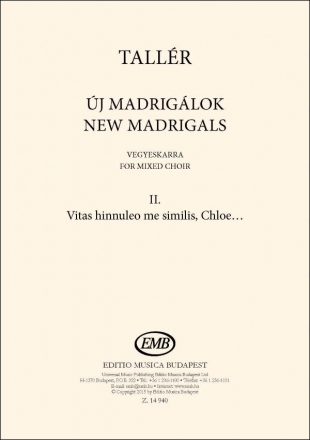 Zsfia Tallr Vitas hinnuleo me similis, Chloe Mixed Choir (Klavierauszug)