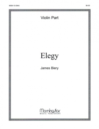 Elegy for violin and organ violin part
