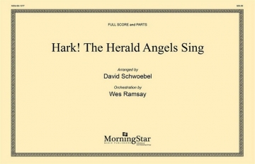 David Schwoebel Hark! The Herald Angels Sing SATB divisi, Organ, opt. Orchestra (Partitur + Stimmen)