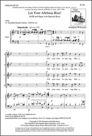 Jonathan Willcocks Let Your Alleluias Rise! SATB, Organ, opt. Brass Quartet, Timpani (CHORAL SCORE)