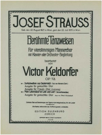 Dorfschwalben aus sterreich op.73 fr Frauenchor und Klavier Partitur