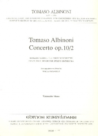 Concerto g-Moll op.10,2 fr Streichorchester Violoncello/Kontrabass