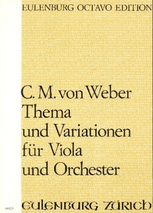 Thema und Variationen fr Viola und Orchester Partitur