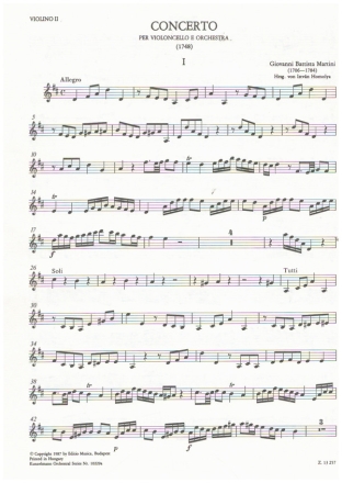 Konzert D-Dur fr Violoncello und Orchester Violine 2