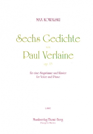 6 Gedichte von Paul Verlaine op.13 fr Gesang und Klavier