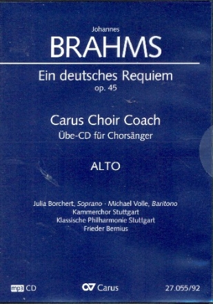 Ein deutsches Requiem op.45 - Chorstimme Alt  Playalong-CD