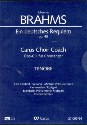 Ein deutsches Requiem op.45 - Chorstimme Tenor  Playalong-CD