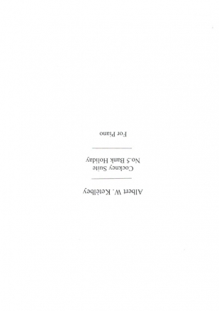 Bank Holiday (Cockney Suite) no.5 for piano