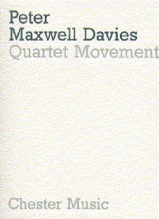 Peter Maxwell Davies: Quartet Movement string quartet MINIATURE SCORE