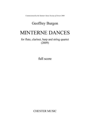 Geoffrey Burgon: Minterne Dances (Score/Parts) Flute, Clarinet, Harp, String Quartet score and parts
