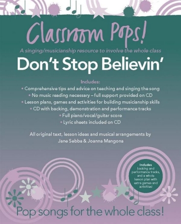 Classroom Pops! Don't Stop Believin' Piano, Vocal & Guitar Vocal Album