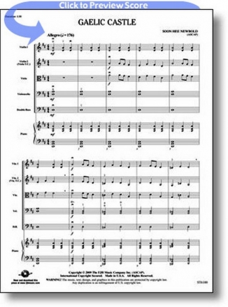 Soon Hee Newbold: Gaelic Castle - Score/Parts String Orchestra Score and Parts