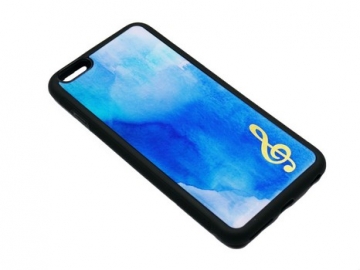 iPhone 6 Plus backcover g-clef golden/blue