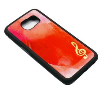 Samsung Galaxy S6 backcover g-clef golden/red