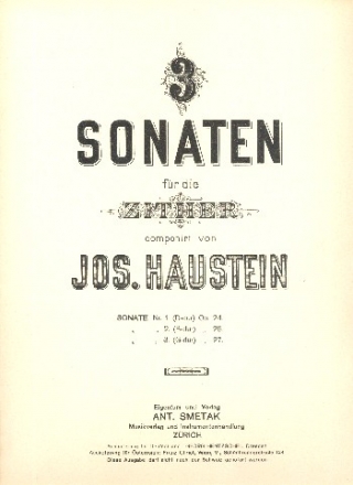 3 Sonaten op.25, op.26, op.27 f�r Zither