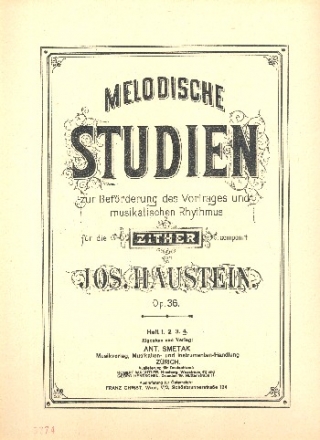 Melodische Studien op.36 Band 4 f�r Zither