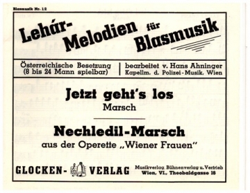 Jetzt geht's los - Nechledil-Marsch f�r Blasmusik Stimmenset
