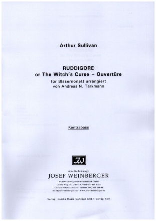 Ruddigore or 'The Witch's Curse' fr Flte, 2 Oboen, 2 Klarinetten, 2 Hrner, 2 Fagotte Stimmen