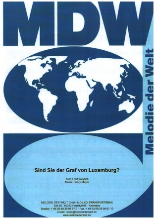 Sind Sie der Graf von Luxemburg? fr Gesang und Klavier Einzelausgabe
