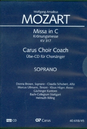 Messe C-Dur KV317 - Chorstimme Sopran  Playalong-CD