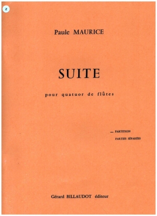 Suite pour 4 fl�tes partition et parties
