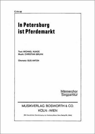 In Petersburg ist Pferdemarkt f�r M�nnerchor Klavierpartitur