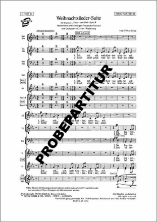 Weihnachtslieder-Suite f�r gem Chor Klavierpartitur