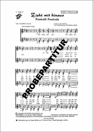 Funiculi-Funicula f�r Frauenchor Klavierpartitur