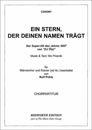 Ein Stern, der deinen Namen tr�gt f�r M�nnerchor Singpartitur