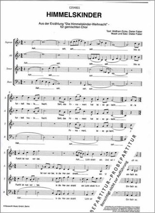Himmelskinder f�r gem Chor Singpartitur