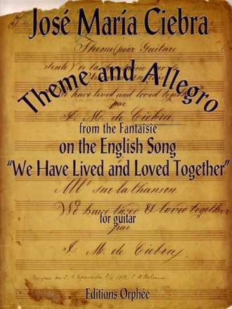 Jose Ciebra Theme and Allegro Gitarre Spielpartitur