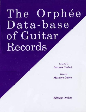 Jacque Chaine Orphee Data Base of Guitar Records
