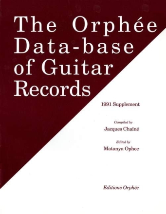 Jacque Chaine Orphee Data Base