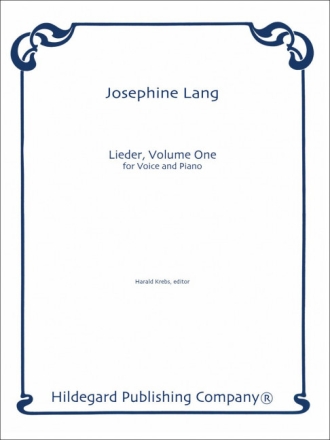 Lieder Volume One for voice and piano