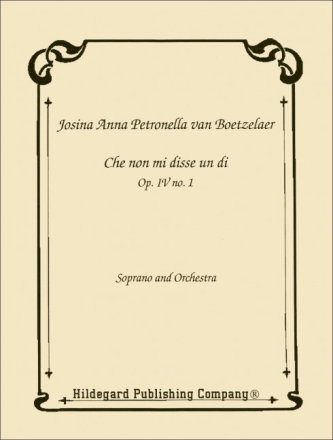Josina Boetzelaer Che Non Mi Disse Un Di Kammerorchester