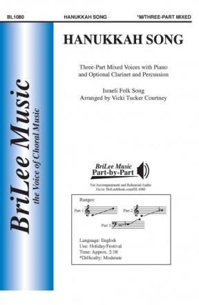 Israeli Folk Hanukkah Song Chor und Klavier Chorpartitur