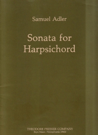 Samuel Adler Sonata for Harpsichord Harfe