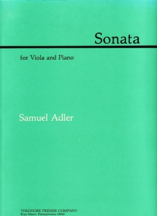 Samuel Adler Sonata Viola und Klavier Klavierauszug mit Solostimme