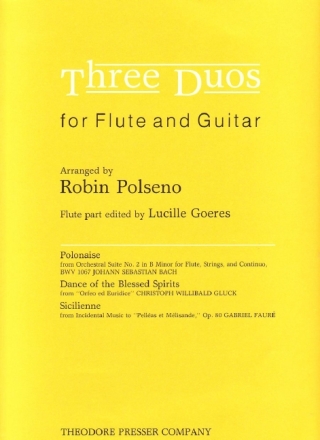 Christopf von Gluck, Gabriel Faur Three Duos Flte und Gitarre Stimmensatz