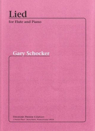 Gary Schocker Lied Flte und Klavier Klavierauszug mit Solostimme