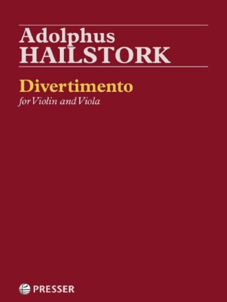 Adolphus Hailstork Divertimento Violine und Viola Auffhrungsmaterial
