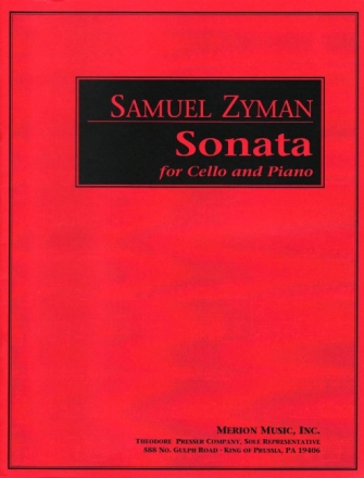 Samuel Zyman Sonata for Cello and Piano Violoncello und Klavier Klavierauszug mit Solostimme