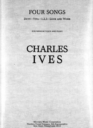 Charles Ives Four Songs  Vokalpartitur