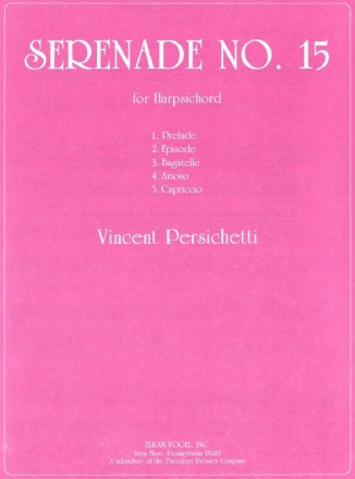 Vincent Persichetti Serenade No. 15 Cembalo Solostimme